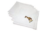 EMBROIDERED GIRAFFE NAPKINS